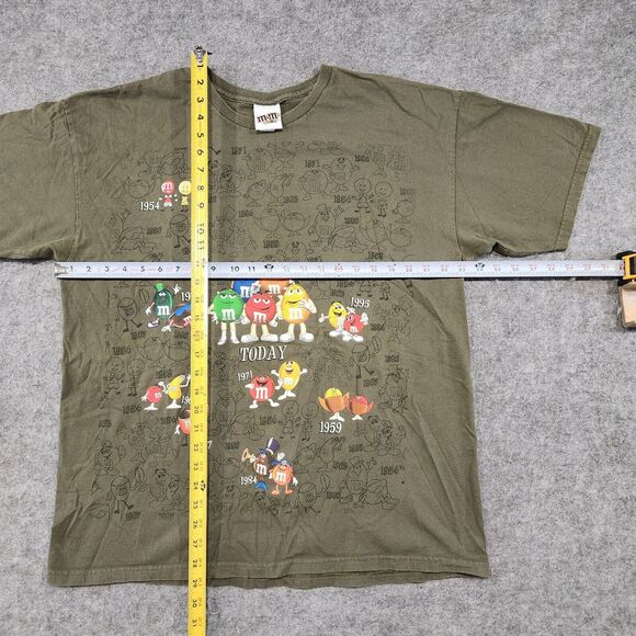 VTG Y2K 2000s M&Ms World Candy Mens Size XL History Years Graphic T Shirt - Picture 8 of 10